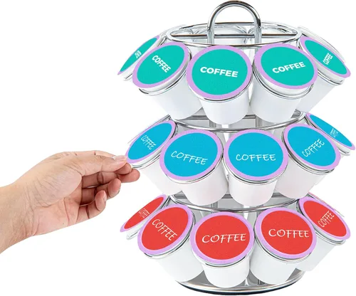 Miniatura 6 de Restaurantware Restpresso - Soporte para cápsulas de café de 6.7 x 8.7 pulgadas, 1 carrusel de cápsulas duradero, capacidad para 27 K-Cups de 360