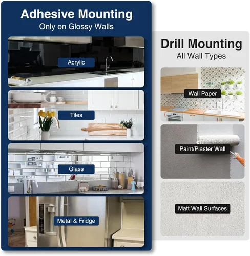 Miniatura 8 de Gourmetop Soporte magnético para cuchillos de pared de 12 pulgadas, tira magnética para cuchillos sin taladrar, soporte magnético de madera