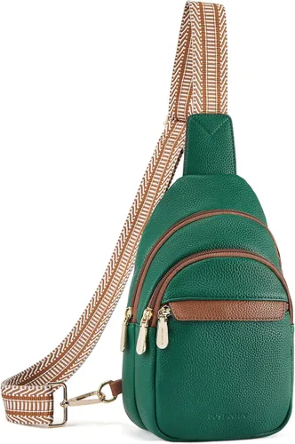 BOSTANTEN Bolso bandolera pequeño para mujer, bolso cruzado de cuero, riñonera, bolsa de pecho para viajes