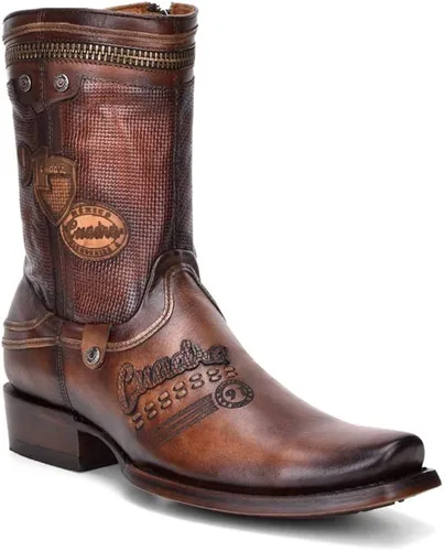 Miniatura 2 de Bota Hombre Cuadra en Piel Genuina Marrón