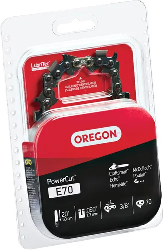 Miniatura 3 de Cadena de motosierra de 20 pulgadas Oregon E70 PowerCut - Compatible con Echo, McCulloch y más