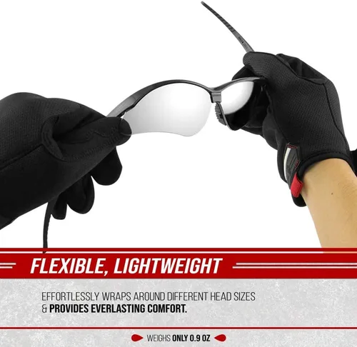 Miniatura 6 de Glove Station Optic Max Safety Glasses for Men & Women, Scratch-Resistant Eye Protection for, Hunting & Construction Plateado (Silver Mirrored)