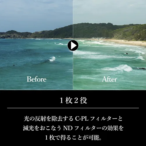 Miniatura 4 de Haida - Filtro magnético sólido neutro de densidad neutra 1.8 y filtro polarizador circular para soporte de filtro M15, 6 paradas