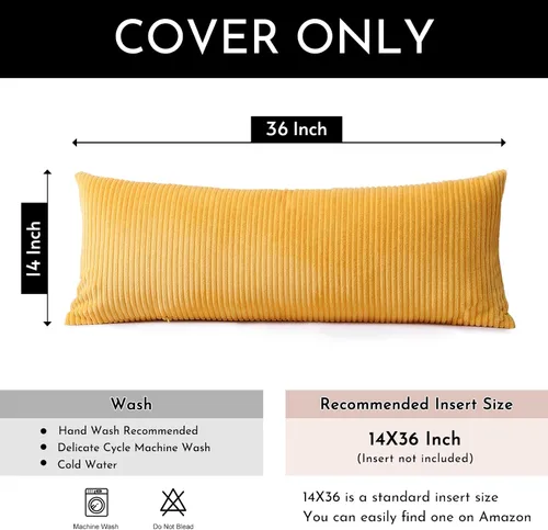 Miniatura 319 de Artscope Fundas de Almohada de Pana a Rayas Acogedoras Súper Suaves Decorativas Cuadradas Fundas de Cojín para Sofá Sillón Dormitorio Decoración