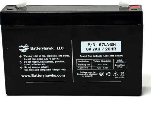 Miniatura 6 de Battery Hawk UB670 ELB-0607 plomo ácido 6V 7AH SLA WP7-6 EMB-0606 sellado para señal de salida luz de emergencia BAT67 7000mah
