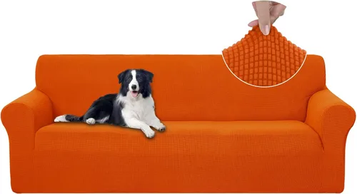 Miniatura 71 de U-NICE HOME Funda elástica para sofá, lavable, protector de muebles para sofá de 3 cojines, apta para mascotas (sofá, gris)