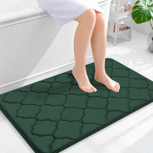 Miniatura 204 de OLANLY Alfombra de Baño de Espuma Viscoelástica de 24 x 16 pulgadas, Ultra Suave y Absorbente, Alfombras de Baño Antideslizantes, Cómodas, Lavables