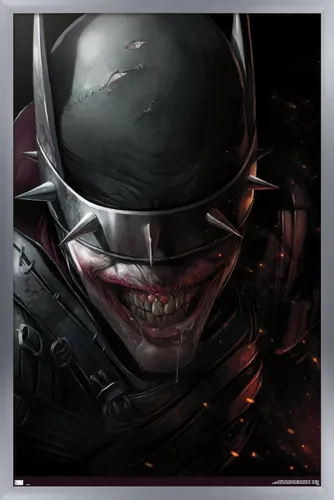 Miniatura 11 de Trends International DC Comics The Batman Who Laughs - Póster de pared de cara, 14.725 x 22.375 pulgadas, versión enmarcada de madera de granero