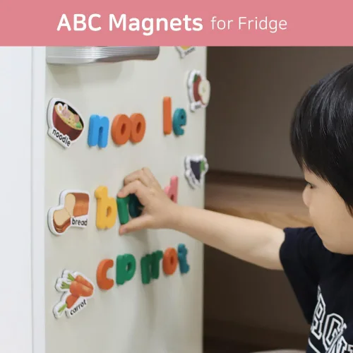 Miniatura 2 de SSol & Sam Imanes y letras magnéticas – Imanes del alfabeto ABC para refrigerador y pizarra de borrado en seco – Imanes de bebé para refrigerador
