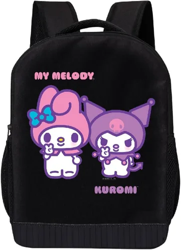 Miniatura 8 de Sanrio Hello Kitty My Melody Kuromi - Mochila de hombro para niñas, niños y niños pequeños, linda mochila de 18 pulgadas Hello Kitty and Friends My