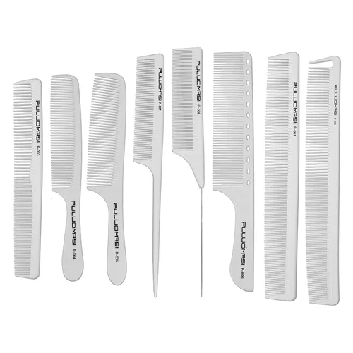 Dayline 8 unids Peines para el cabello Set Pro Salon Herramientas de peinado peine blanco peluquería peluquería cepillo Peines Set