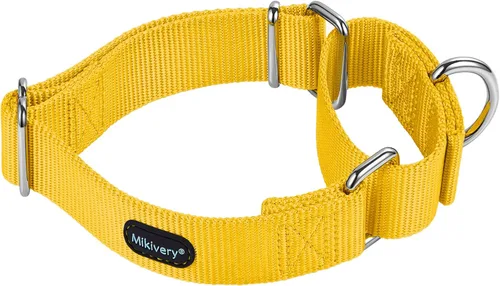 Miniatura 14 de Mikivery Martingale - Collar de nailon ajustable y de entrenamiento de seguridad, colorido y cómodo, con hebilla de metal, collares para mascotas