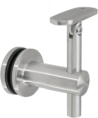 Miniatura 6 de Soporte de pasamanos ajustable de acero inoxidable de grado 316, superficie superior plana para tubo cuadrado, adecuado para vidrio de 1/4 a 1-1/4