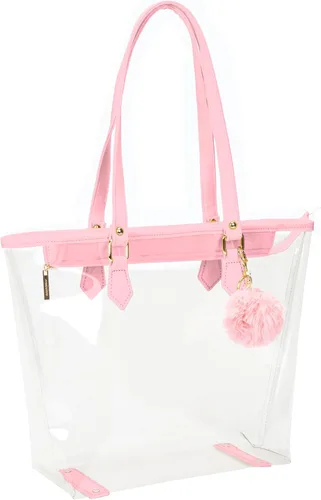 Miniatura 10 de Bolso de hombro transparente grande con colgante de felpa