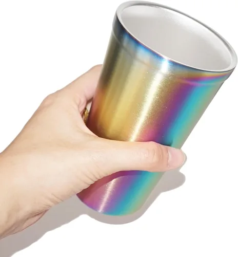 Miniatura 3 de Youda Vasos aislados de acero inoxidable de doble pared (juego de 2) apilables, taza de café/taza de té/vasos de cerveza enfriadores, ideales
