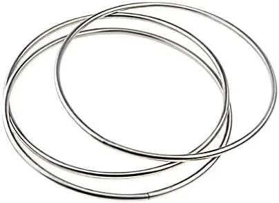 Doowops Juego de 3 anillos chinos de 12 pulgadas, juego de 3 anillos de metal, truco de magia de escenario profesional, magia clásica de fiesta (3