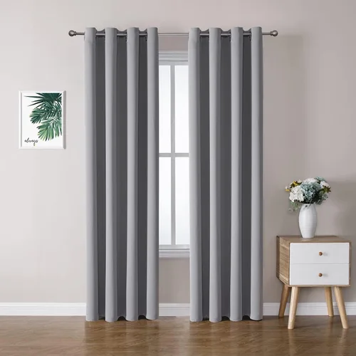 Miniatura 138 de ChrisDowa - Cortinas de cenefa pequeñas para cocina, cortinas cortas con ojales y aislamiento térmico para oscurecer la sala y habitación