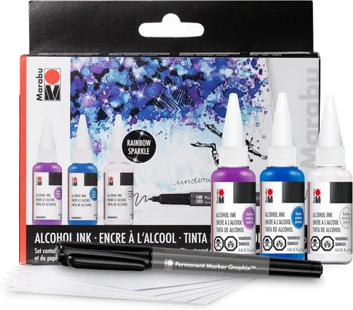 Marabu Juego de tinta de alcohol, 0.7 fl oz, juego submarino