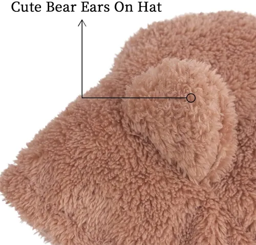 Miniatura 4 de Gorro de invierno para bebés y niñas, gorro de bufanda cálida para niños, gorro, con orejera, 6M-7T