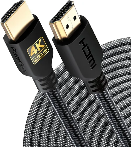 Miniatura 17 de PowerBear - Cable HDMI 4K 10 pies, nailon trenzado y conectores dorados Pack de 1 6 patas Negro