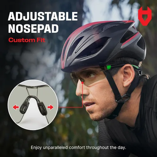 Miniatura 3 de NoCry Gafas de seguridad tintadas para hombres y mujeres con lentes envolventes antivaho y resistentes a los arañazos, patillas ajustables y Negro