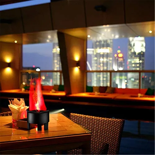 Miniatura 4 de ele ELEOPTION Luz LED electrónica de efecto simulado de llama de fuego falsa, sin calor base de soporte de llamas artificiales de Halloween, centro
