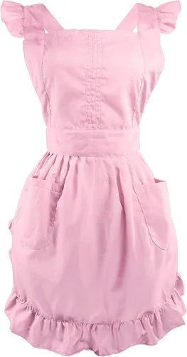 Miniatura 10 de Delantal retro ajustable con bolsillos, tamaño pequeño a grande para mujer de LilMents