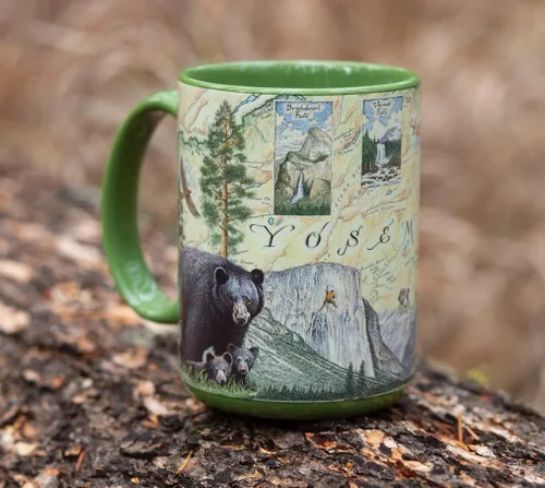 Miniatura 2 de Xplorer Maps Yosemite National Park Map Taza de cerámica (16 onzas) – Taza de café sin BPA para bebidas calientes y frías – perfecta para oficina