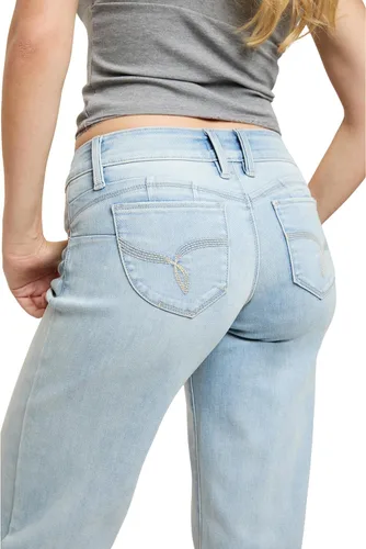 Miniatura 6 de YMI Pantalones de Elastano para Mujer YMI Jeans de Cintura Baja y Pierna Ancha Wannabettabutt