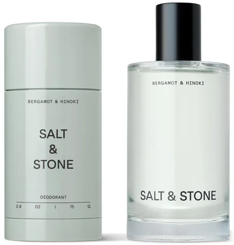 Salt & Stone Signature Scent Duo Set | Desodorante sin aluminio de 48 horas y bruma corporal hidratante | Desodorante con infusión de cuidado de la
