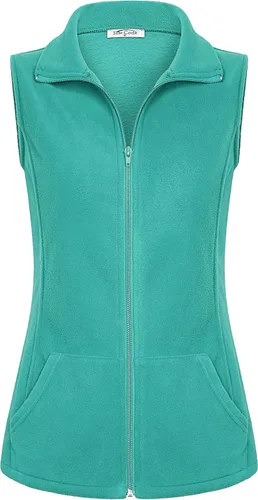 Miniatura 9 de SeSe Code Chaleco de forro polar ligero con cremallera frontal y bolsillos para mujer