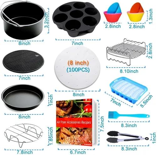 Miniatura 6 de Accesorios para freidora de aire Phillips XL de 8 pulgadas para 3.7QT-4.3QT