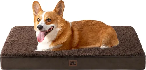 Miniatura 80 de EHEYCIGA Cama ortopédica de espuma para perros grandes, 35 pulgadas de largo x 23 pulgadas de ancho x 3.5 pulgadas de alto, gris claro