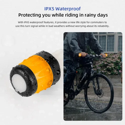 Miniatura 6 de ulip Luz de agarre para manillar señales de giro para bicicleta intermitentes para E-Scooters Lámpara indicadora recargable USB Luces de advertencia