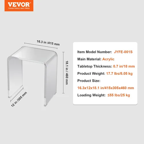 Miniatura 3 de VEVOR Acrylic End Table