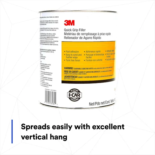 Miniatura 5 de 3M Relleno de agarre rápido 33181, resistente a las manchas, sin pegajosidad, duradero, 1 galón