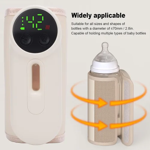Miniatura 3 de Calentador de biberones portátil para viajes, calentador de leche de bebé de calentamiento rápido, calentador eléctrico de calentamiento
