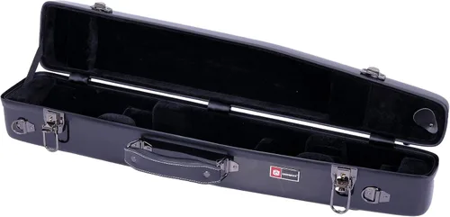 Miniatura 2 de Crossrock Funda recta de fibra de vidrio para saxofón soprano Acabado negro brillante, interior acolchado, correas de mochila - Carcasa rígida