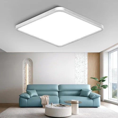 Miniatura 20 de Lámpara de techo LED de 12 pulgadas 24W cuadrada con montaje empotrado, lámpara de techo LED blanca de luz diurna de 5000K, luces de techo modernas