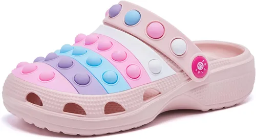 Engtoy Zuecos para niños y niñas, zapatos de jardín sin cordones, sandalias divertidas y ligeras para la playa