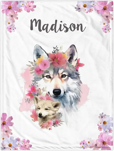 Miniatura 14 de Manta de bebé personalizada con llama, manta de bebé para niña pequeña, manta de bebé floral con nombre que recibe manta de bebé, manta de felpa