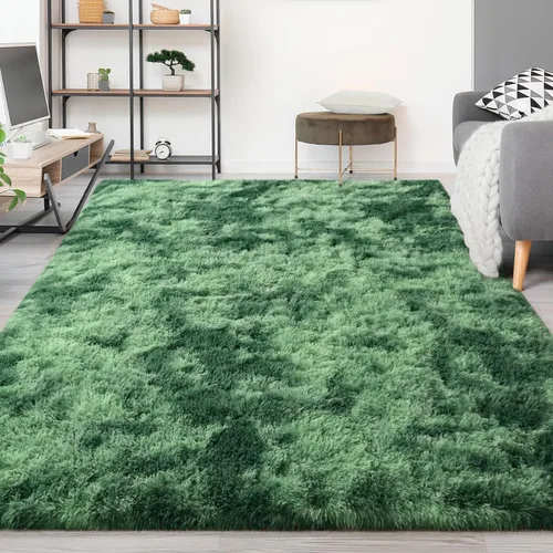 Miniatura 118 de FlyDOIT Alfombras Grandes para Sala de Estar, 5x8 Pies Alfombra Shaggy Teñida con Tie-Dye Gris Oscuro, Alfombras Mullidas Tipo Manta, Alfombras
