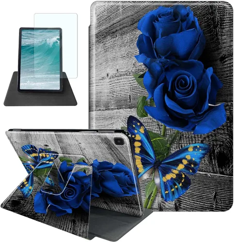 Miniatura 10 de Rossy Funda para Samsung Galaxy Tab A7 Lite de 8.7 pulgadas 2021 (SM-T220/T225/T227) + protector de pantalla giratorio de 360 grados con soporte