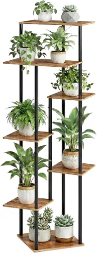 Miniatura 9 de Soporte para plantas de interior de 6 niveles de metal para múltiples macetas, soportes altos para flores de esquina para sala de estar, balcón