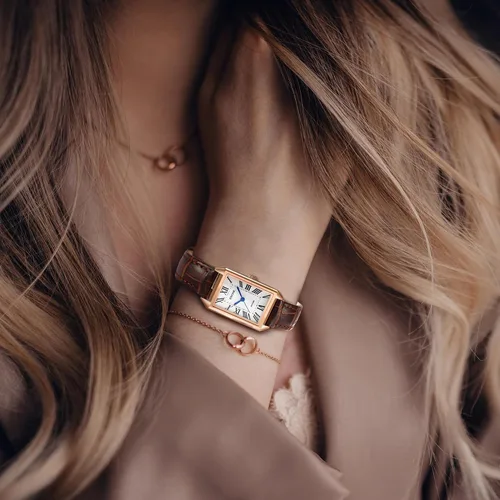 Miniatura 8 de Reloj clásico de cuarzo para mujer, elegante y resistente, con correa de piel de vacuno, perfecto para cualquier ocasión