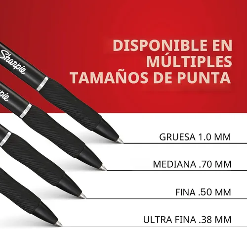 Miniatura 9 de Sharpie S-Gel, bolígrafos de gel, punta ultra fina (0.38 mm. / 1/64 pulgadas) color negro, 4