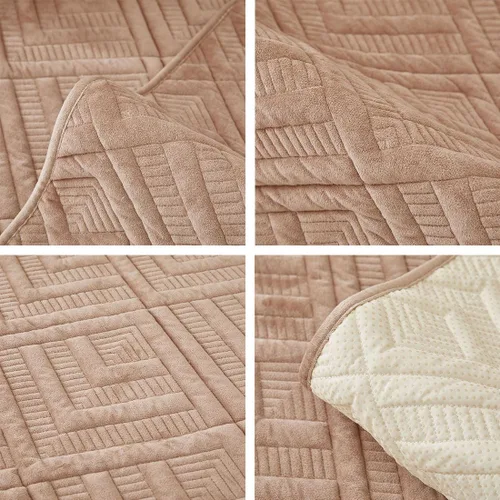 Miniatura 6 de vctops Funda de terciopelo de lujo para sofá, funda acolchada geométrica para reposabrazos, fundas para respaldo, fundas antideslizantes para Camel