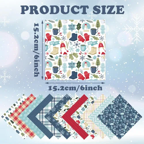 Miniatura 3 de 24 Sheets Christmas Theme Scrap Paper 6 inches One-Sided Cartoon Snowma Scrapbooking Supplies Set for DIY Album Material Background Junk Journal