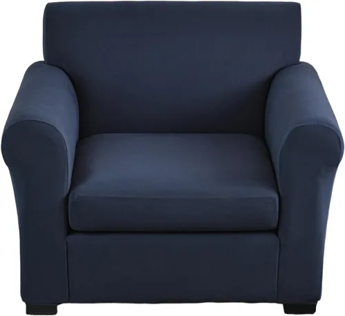 Miniatura 20 de Eco-Ancheng Fundas para silla, funda de sofá con funda de cojín de asiento separada con parte inferior elástica, 1 funda de asiento con brazos