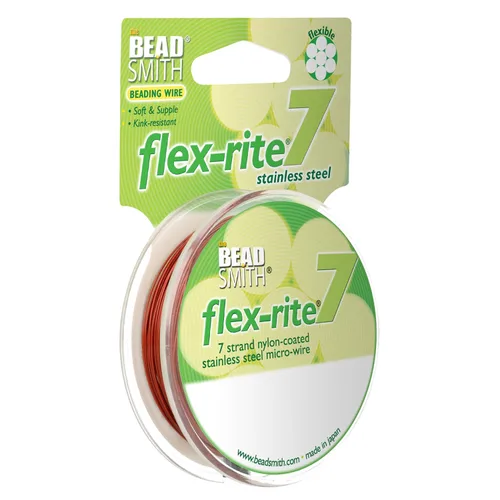 Miniatura 22 de The Beadsmith Flex-Rite - Alambre de acero inoxidable recubierto de nailon de 7 hebras, 0.007 pulgadas de diámetro, transparente, carrete de 30